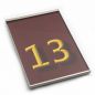 Preview: Tuerschild Vitrum G aus Glas und Edelstahl 150 105 mm