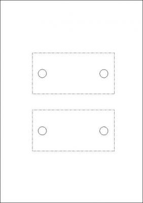 LEER INLET für Türschild V.019 120/60 mm - 2 Bohrungen