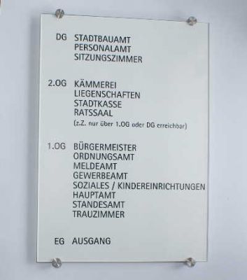 Türschild VITRUM K 422/299 für DIN A3
