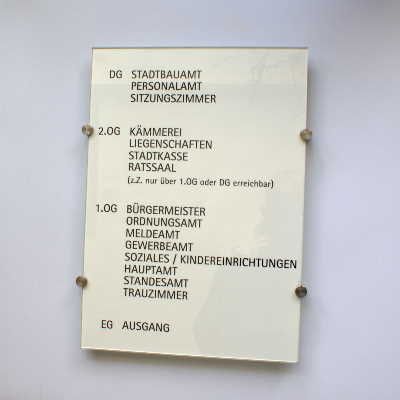 Türschild VITRUM K 422/299 für DIN A3